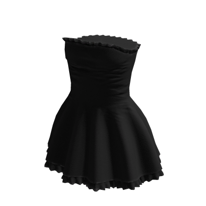 Cute Black Fit and Flare Dress