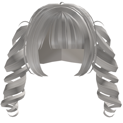 sweet adorable doll curly pigtails hair [white] Roblox item