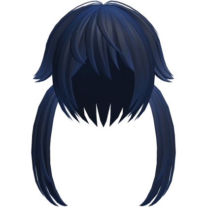 Blue Cute Moe Messy Kitty Hair Roblox item