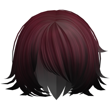 Red Black Spiky Anime Style Shy Short Bob Hair