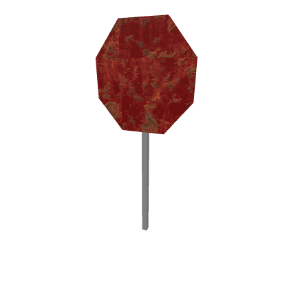 destroyed stop sign