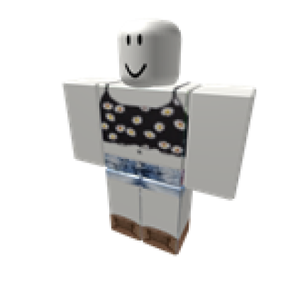 Jean Shorts With A Short Top Roblox