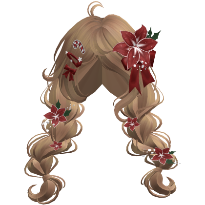 ♡ Christmas Preppy Flower Braids (Honey Blonde)