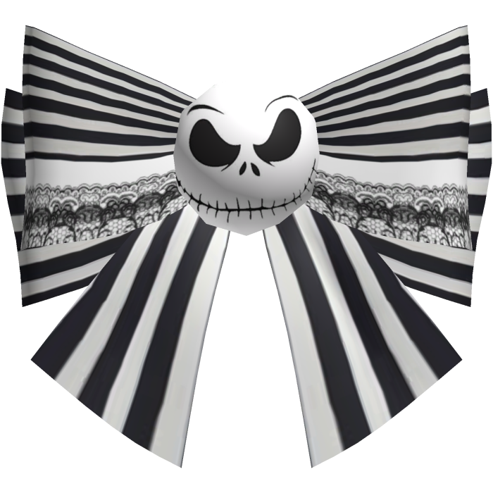 💀 Jack Skellington Halloween Black Hair Bow