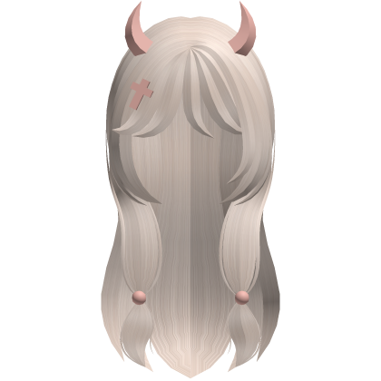 blonde devil horns pigtails hair