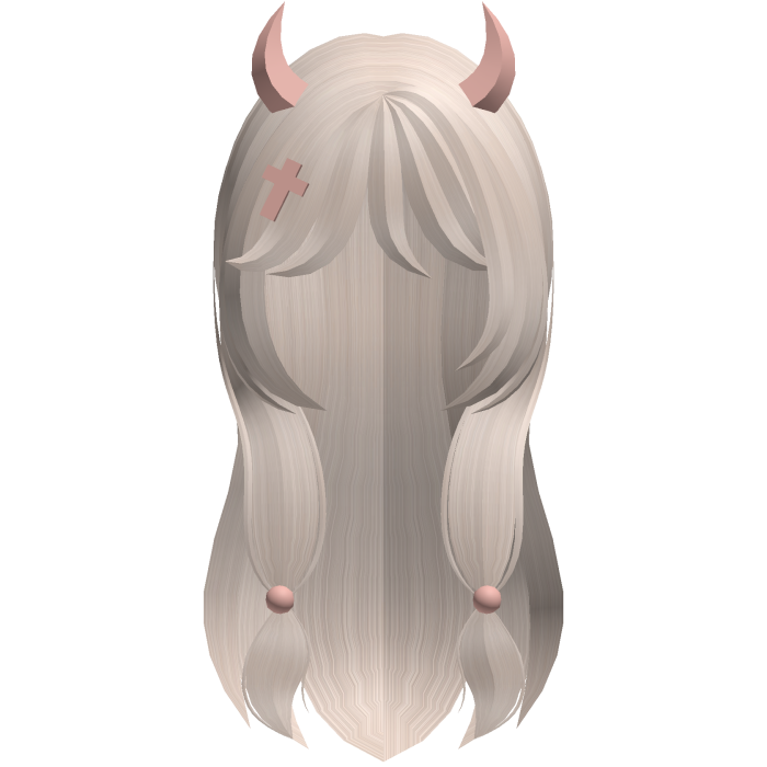 blonde devil horns pigtails hair