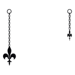 [ ⚜️ ] Black Fleur Pendants [ DH Addon, pbr ]