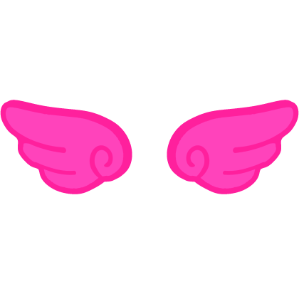 ♡ Cute Glowing Angel Chibi Wings in Hot Pink Roblox item