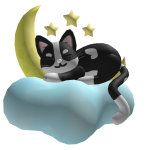 Sleepy Cat On The Moon
