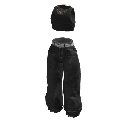 black y2k or 90s outfit