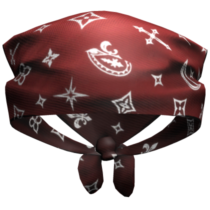 red oversized distressed bandana