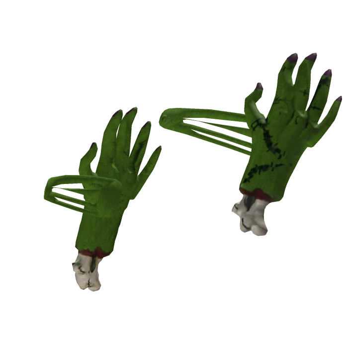 halloween zombie hand hair clips