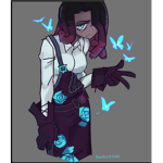 The purple amine girl studio UWU
