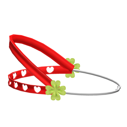 ♡ cute kawaii clover braces headgear in red