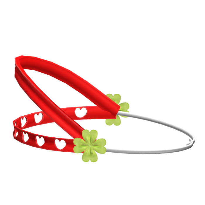 ♡ cute kawaii clover braces headgear in red
