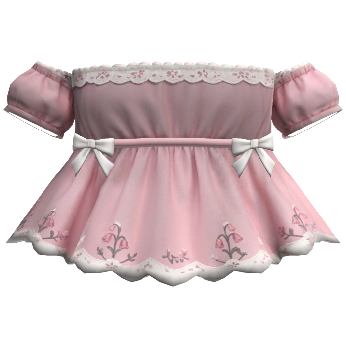 Pink Puff Sleeve Ruffle Top