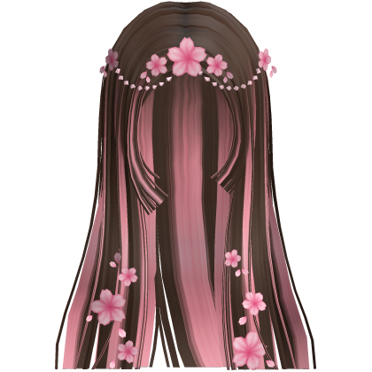 Sakura Princess Hime Cut (Brown&Pink) Roblox item
