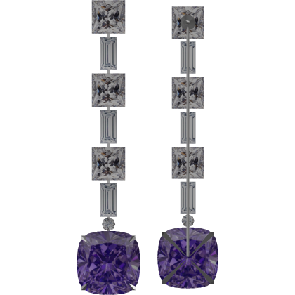 Kim's Diamond Lavender Earrings Roblox item