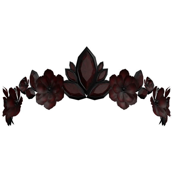 Secret Floral Fairy Tiara - Red/Black