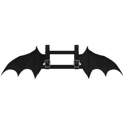 cute emo gothic bat wing harness in black 1.0