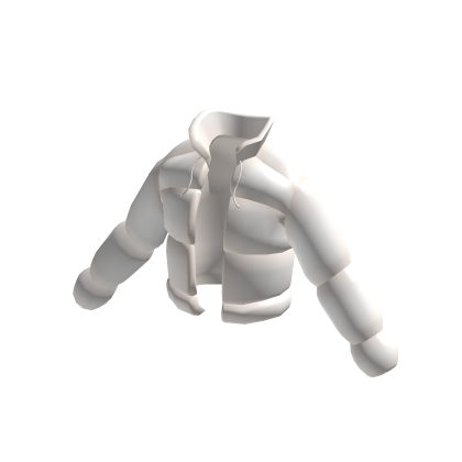 🧥 White High Waist Puffer Jacket 🧥