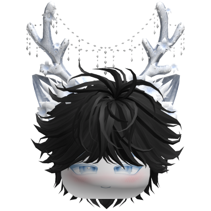 Christmas Messy Hair w/ Antlers