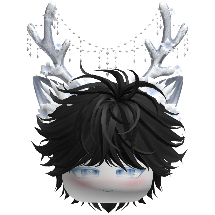 Christmas Messy Hair w/ Antlers