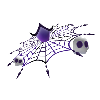 Halloween Spider Witch Hat and Veil (Purple) Roblox item
