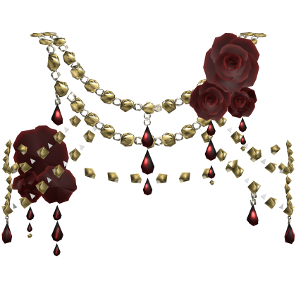Yellow Body Front Jewelry w Red Roses Roblox item