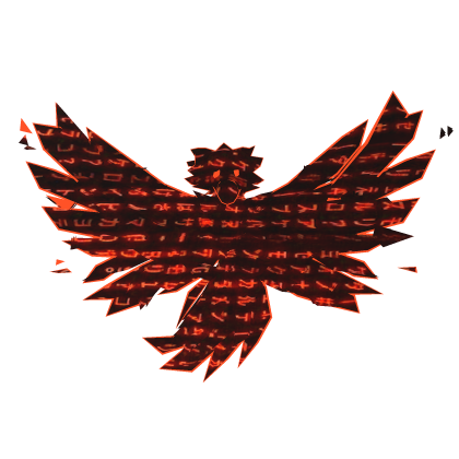 Red Hacker Cartoony Phoenix Wings  Roblox item