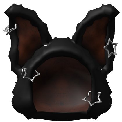 Orange Fuzzy Bunny Black Hood