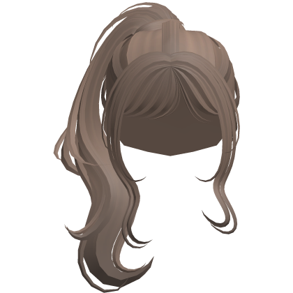 milk tea high wavy ponytail hair Roblox item