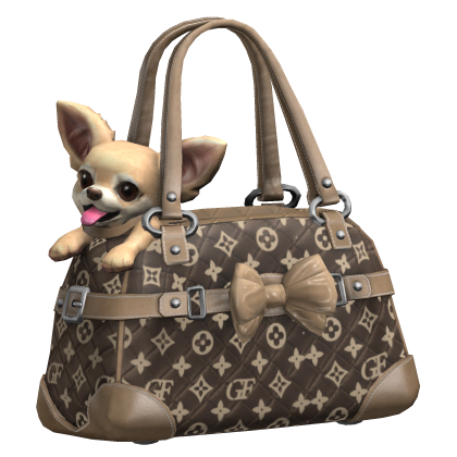 Luxury Monogram Chihuahua Dog Bag 2000s Mcbling