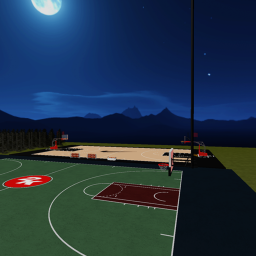 Basketball Practice (Cool night sky)