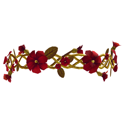 Red & Gold Flower Crown Tiara