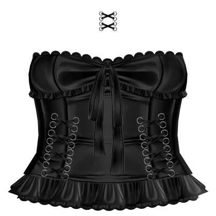 ꒰♡ black angel sweet hearts corset