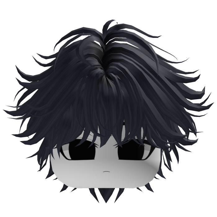 purple and black anime messy layered hair