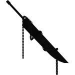 Dark Black Titan Chained Knife