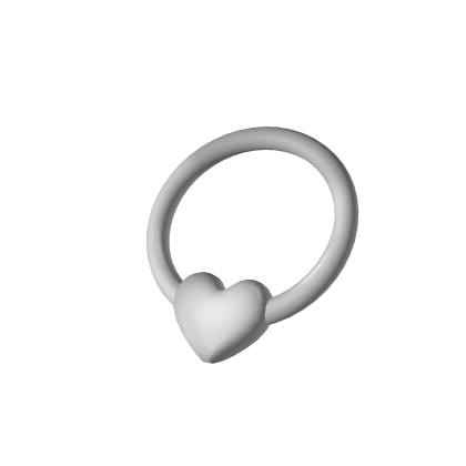 Heart Nose Piercing - 3.0, Silver