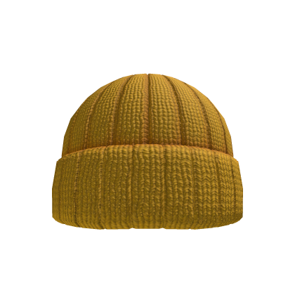 Golden Mustard Yellow Ribbed Winter Beanie