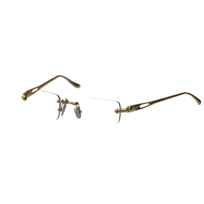 Clear Luxury Gold Glasses Roblox item