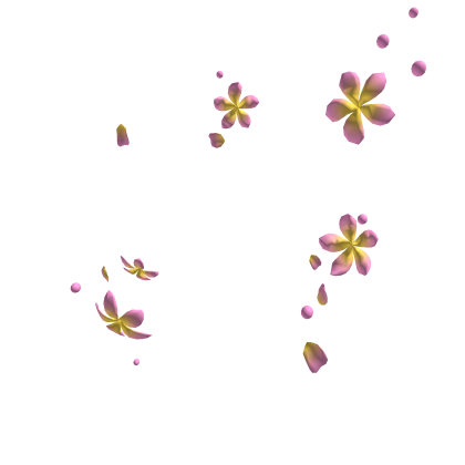 Yellow/Pink Falling Plumeria Flower Aura thumbnail