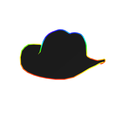Cartoony Rainbow Cowboy Hat Roblox item