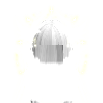 Glowing Aura Angelic Anime Hair w/ Wings (White)