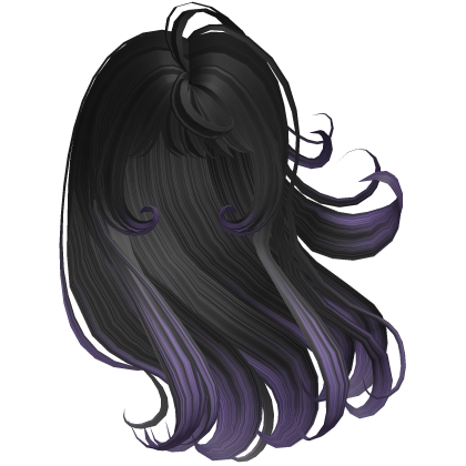 Dark Purple Witchy Halloween Siwrly Windy Hair