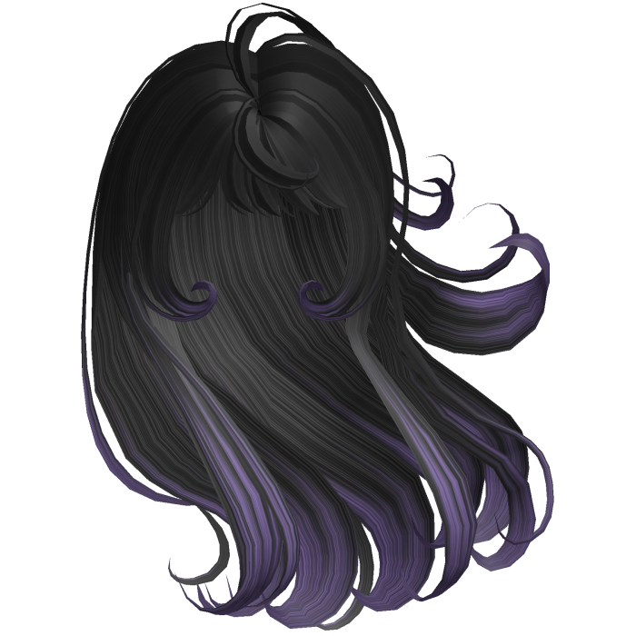 Dark Purple Witchy Halloween Siwrly Windy Hair