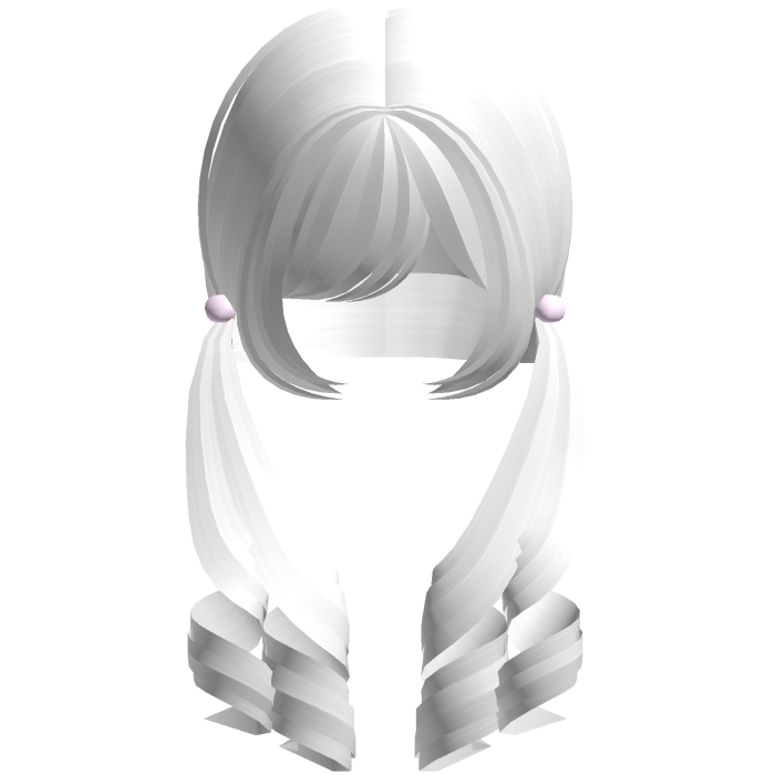 sweet dolly pigtail curls in white