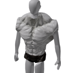 Buff Monster - colorable - Torso