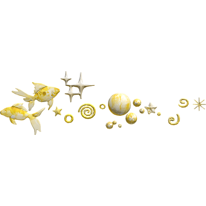 Frutiger Aero Yellow Fish Bubbles Face Aura Blush