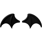 Halloween Black Bat Wings